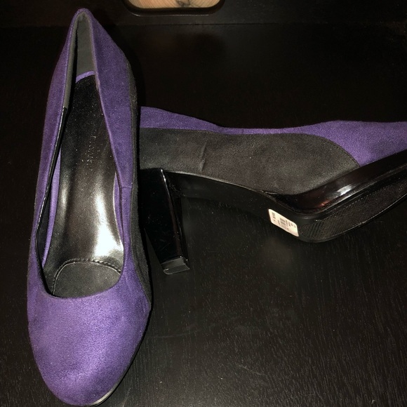 Black/Purple Lane Bryant Heels - Picture 2 of 3